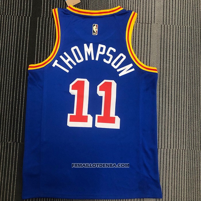 Maillot Golden State Warriors Klay Thompson NO 11 75th Anniversary Bleu